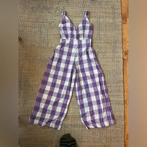 Ali Golden raw silk jumpsuit, S